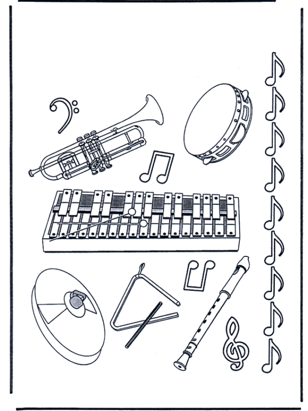 Scheda Didattica Strumenti Musicali Da Colorare Musica A Scuola